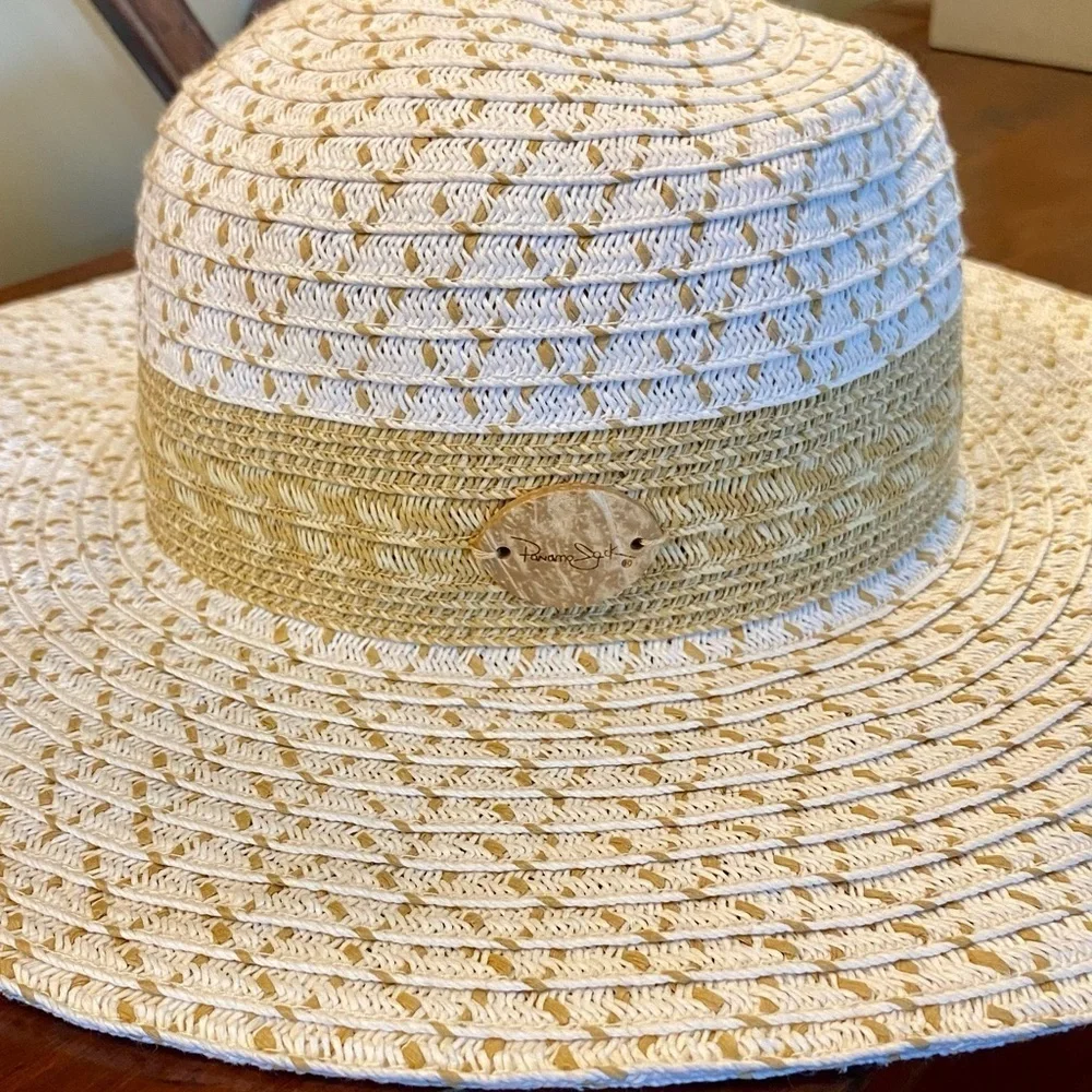 Panama Jack Natural Straw Sun Hat - Light Beige